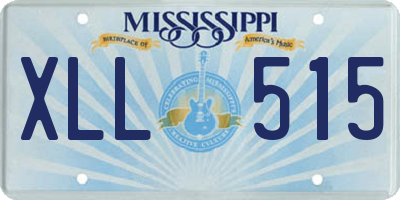 MS license plate XLL515