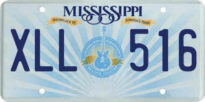 MS license plate XLL516