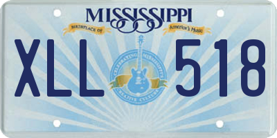 MS license plate XLL518