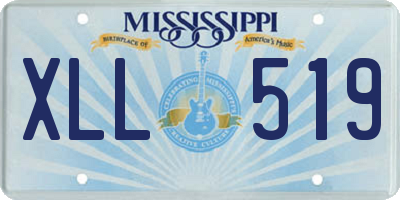 MS license plate XLL519