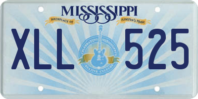 MS license plate XLL525