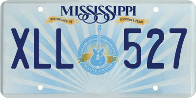 MS license plate XLL527