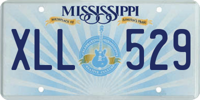 MS license plate XLL529