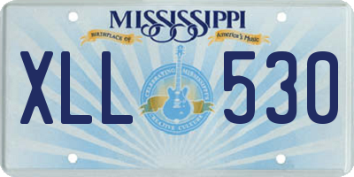 MS license plate XLL530