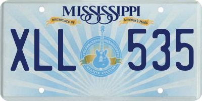 MS license plate XLL535