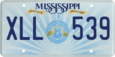MS license plate XLL539