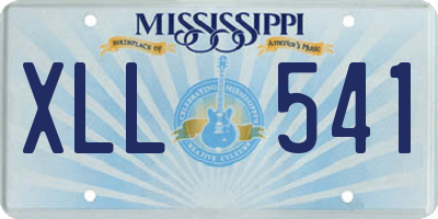 MS license plate XLL541