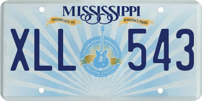 MS license plate XLL543