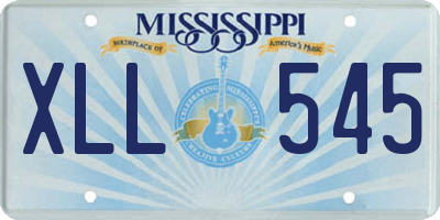 MS license plate XLL545