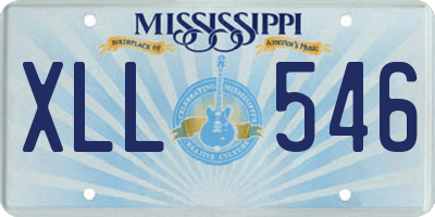 MS license plate XLL546