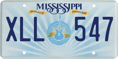 MS license plate XLL547