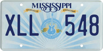 MS license plate XLL548