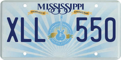 MS license plate XLL550