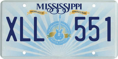 MS license plate XLL551