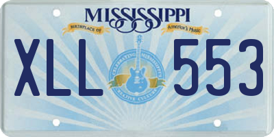 MS license plate XLL553