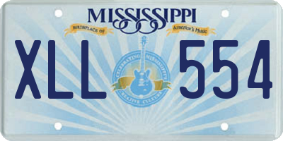 MS license plate XLL554