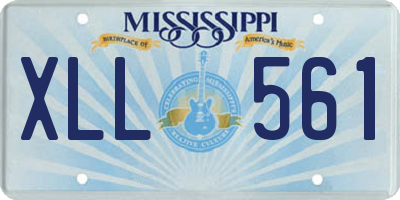 MS license plate XLL561