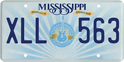 MS license plate XLL563