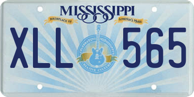 MS license plate XLL565