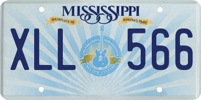 MS license plate XLL566