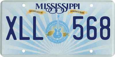 MS license plate XLL568
