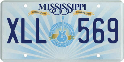 MS license plate XLL569