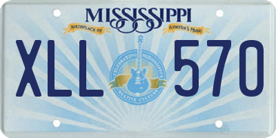 MS license plate XLL570