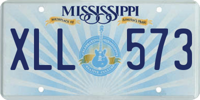 MS license plate XLL573