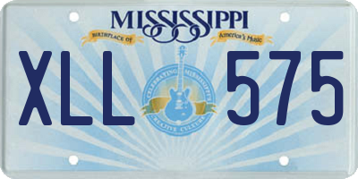 MS license plate XLL575