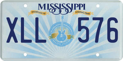 MS license plate XLL576