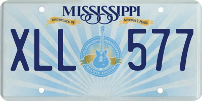 MS license plate XLL577