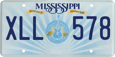 MS license plate XLL578