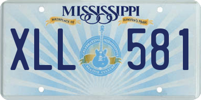 MS license plate XLL581
