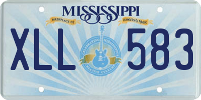 MS license plate XLL583