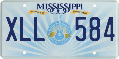 MS license plate XLL584