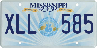 MS license plate XLL585