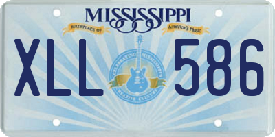 MS license plate XLL586