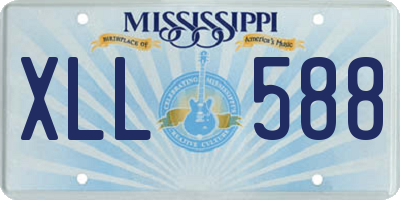 MS license plate XLL588