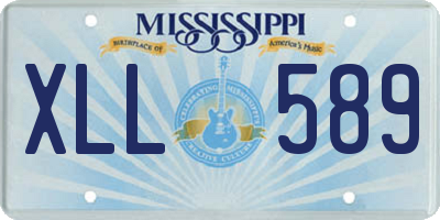 MS license plate XLL589