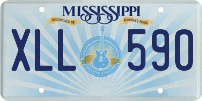 MS license plate XLL590