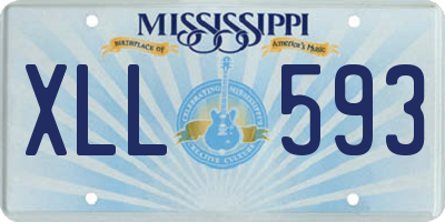 MS license plate XLL593
