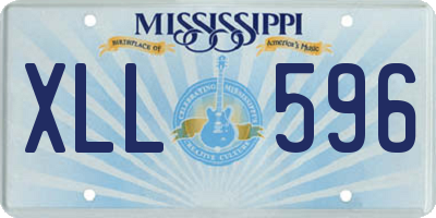 MS license plate XLL596