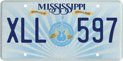 MS license plate XLL597