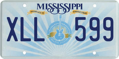 MS license plate XLL599