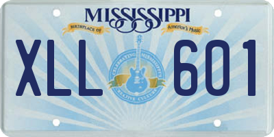 MS license plate XLL601