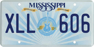 MS license plate XLL606