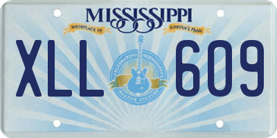 MS license plate XLL609