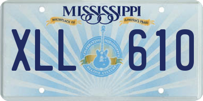 MS license plate XLL610