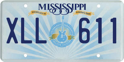 MS license plate XLL611