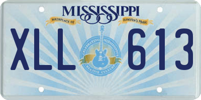 MS license plate XLL613